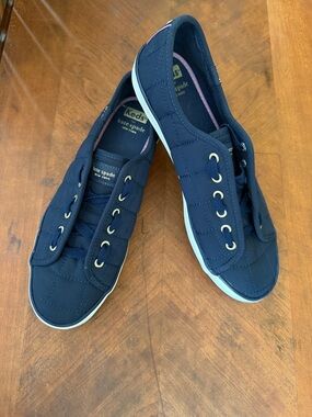 kate spade New York Quilted Sneakers with Gold Eyelets women size 9